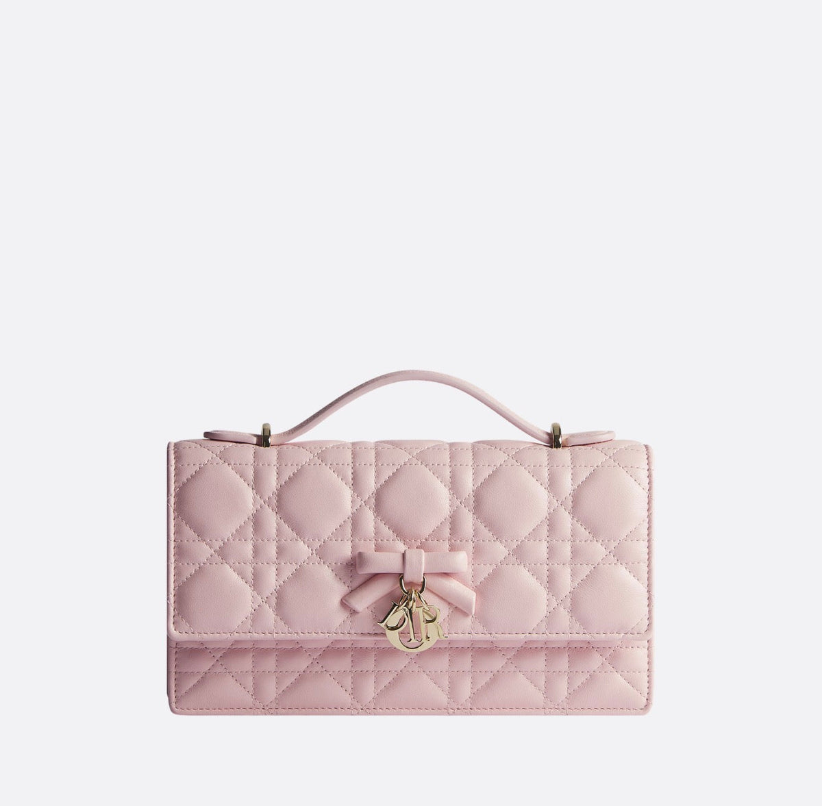 Christian Dior Mini Soupir Pink Cannage Bag with Brand Box