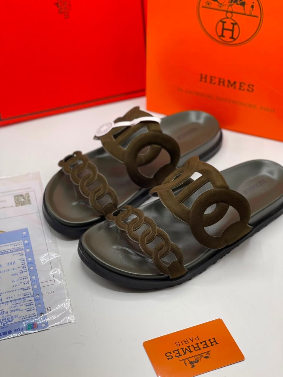 Hermes Extra Sandal with Brand Box