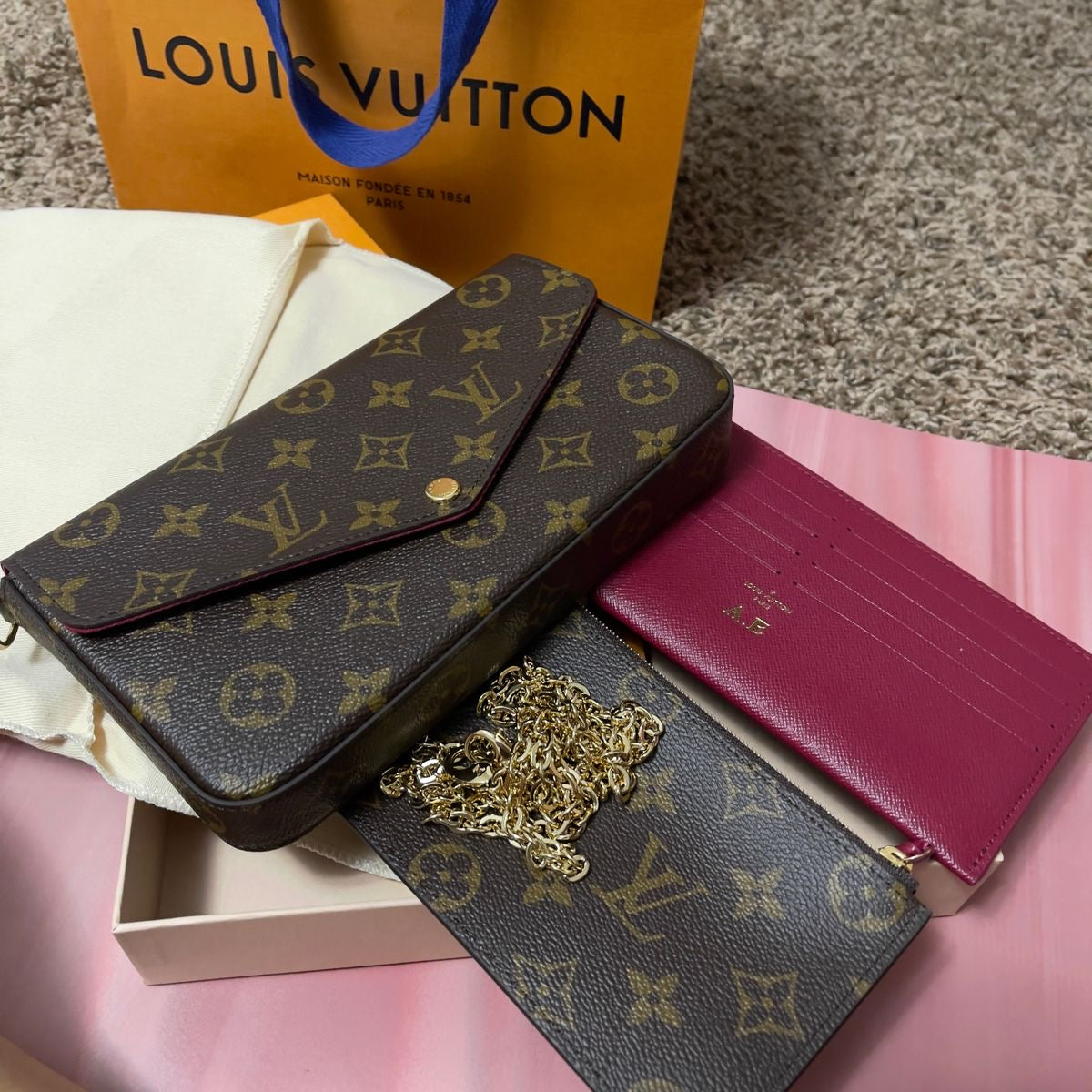 LV Felice Pochette with Brand Box