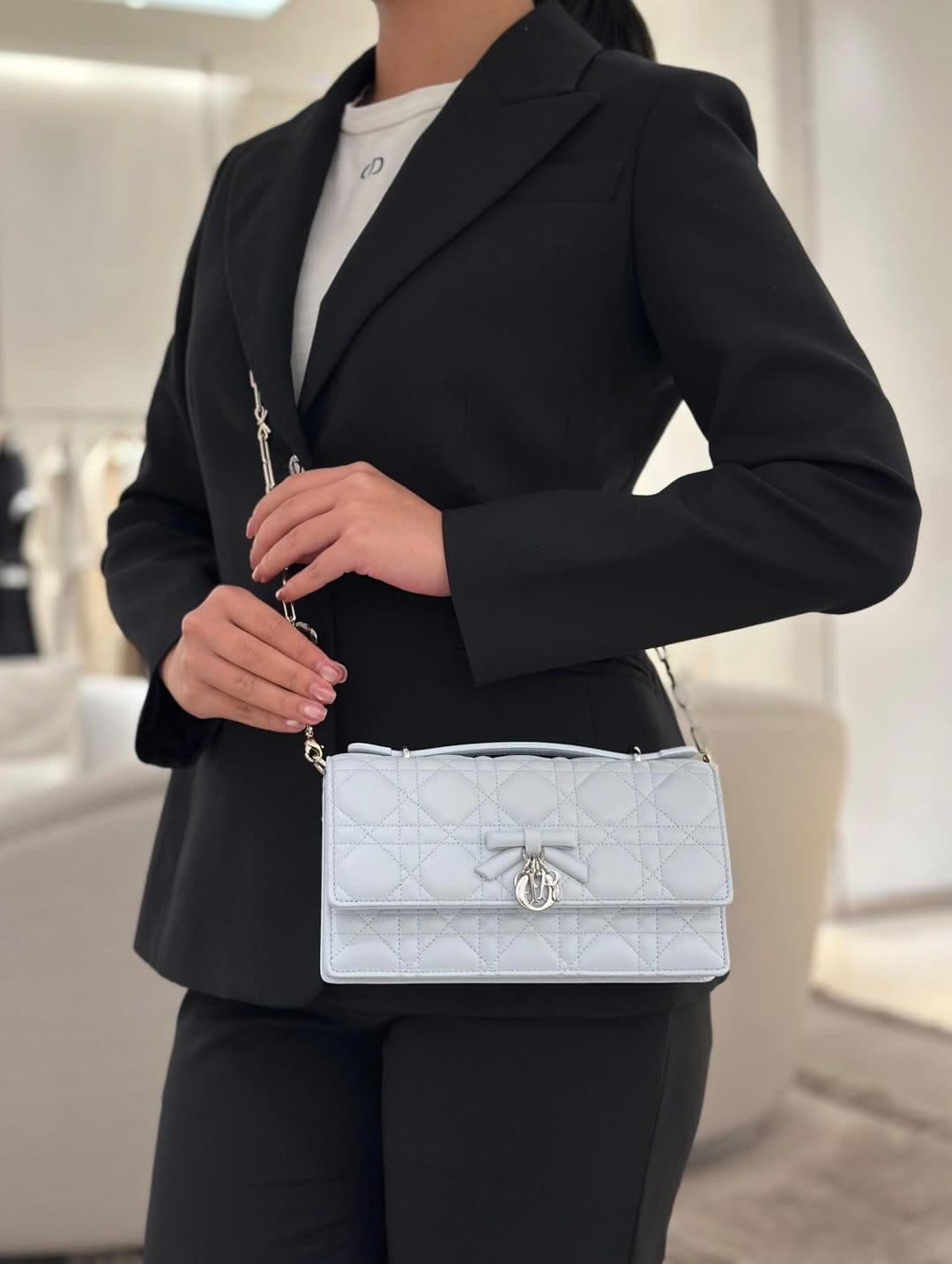 Christian Dior Mini Soupir Pink Cannage Bag with Brand Box
