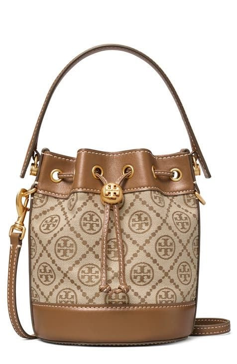 Tory Burch Jacquard Bucket Bag with Brand Box - Small