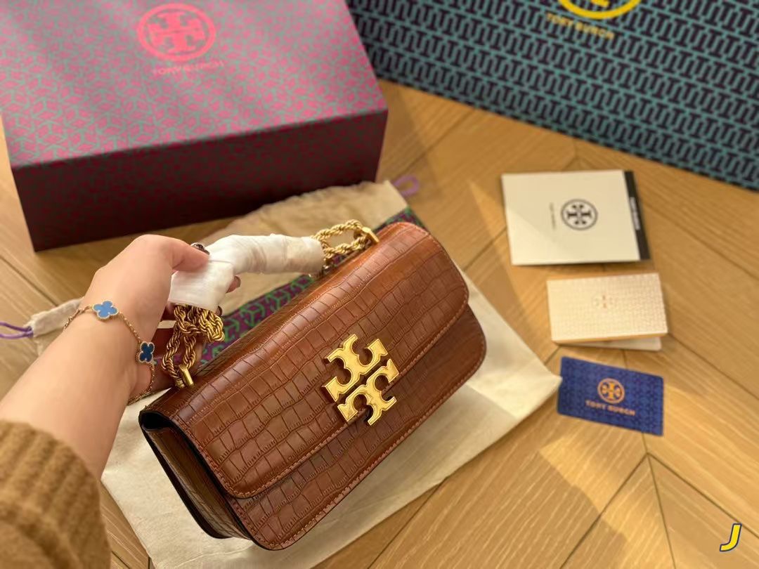 Tory Burch Eleanor Croc - Embossed with Brand Box