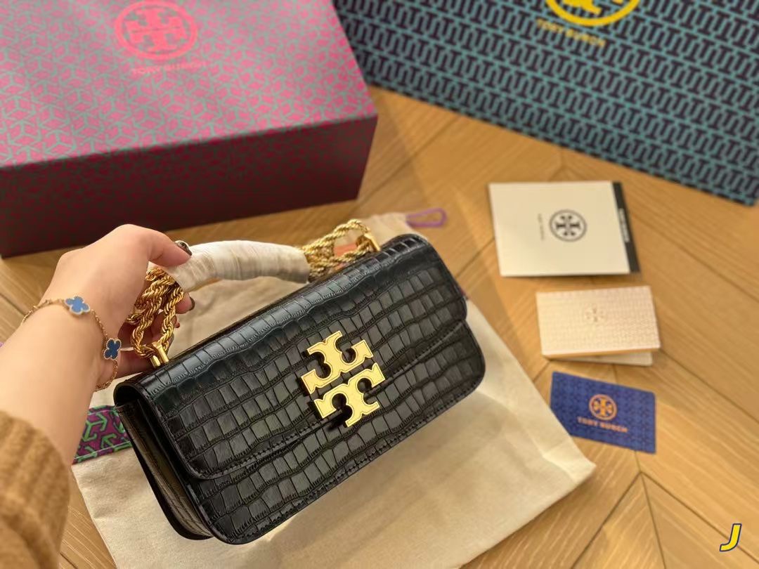 Tory Burch Eleanor Croc - Embossed with Brand Box
