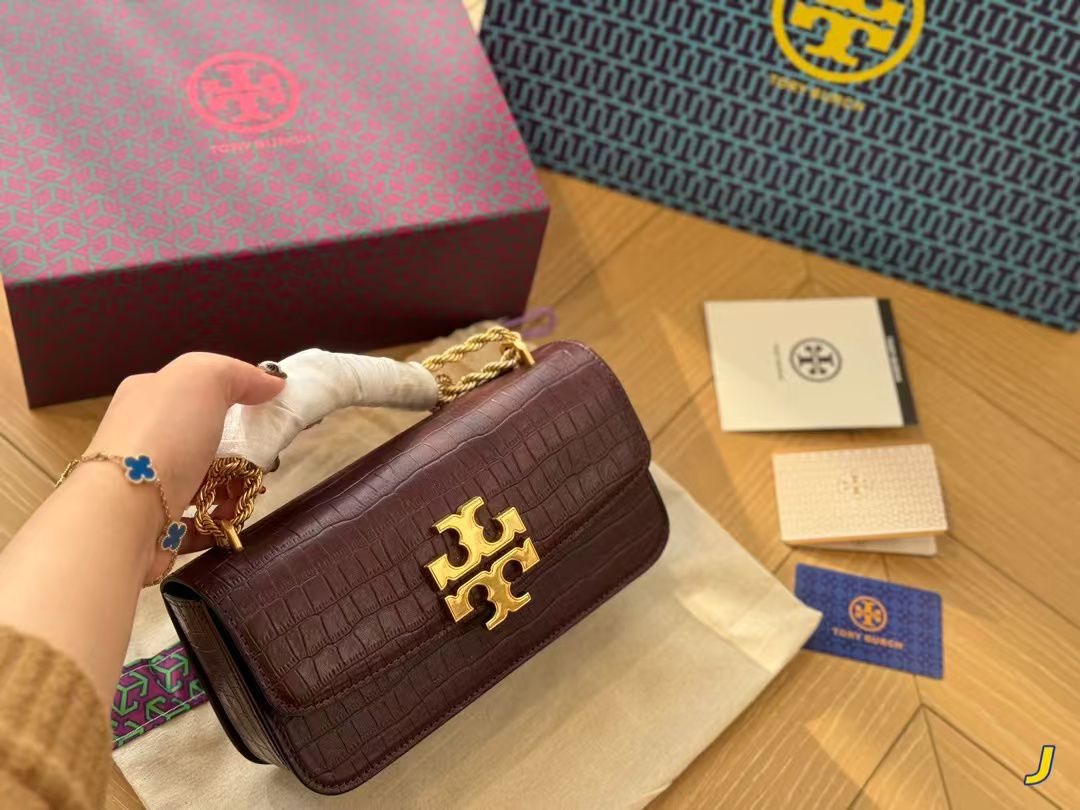 Tory Burch Eleanor Croc - Embossed with Brand Box