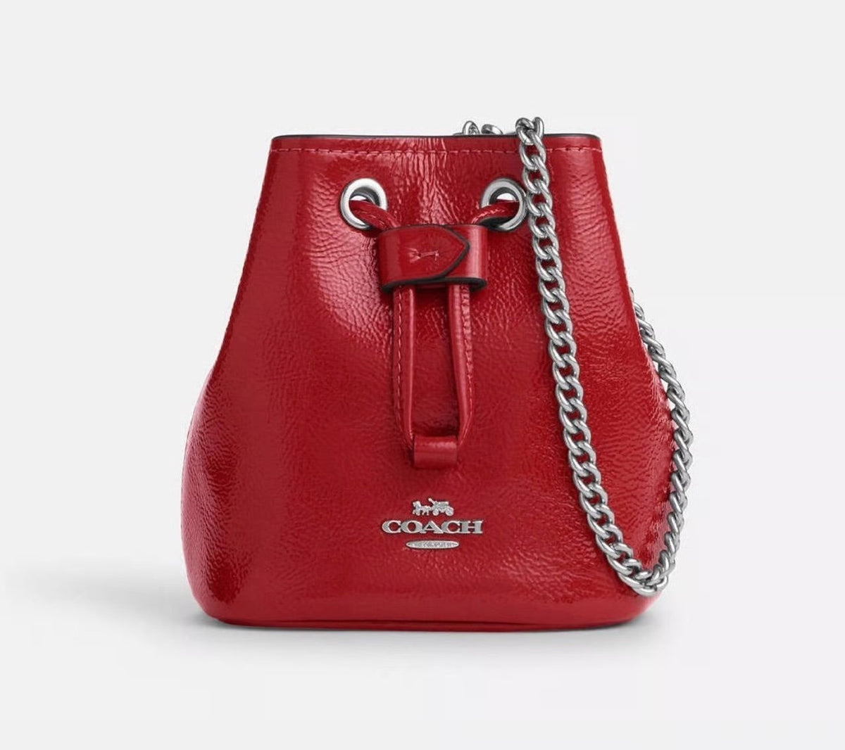 Coach Drawstring Wristlet Pouch with Brand Box