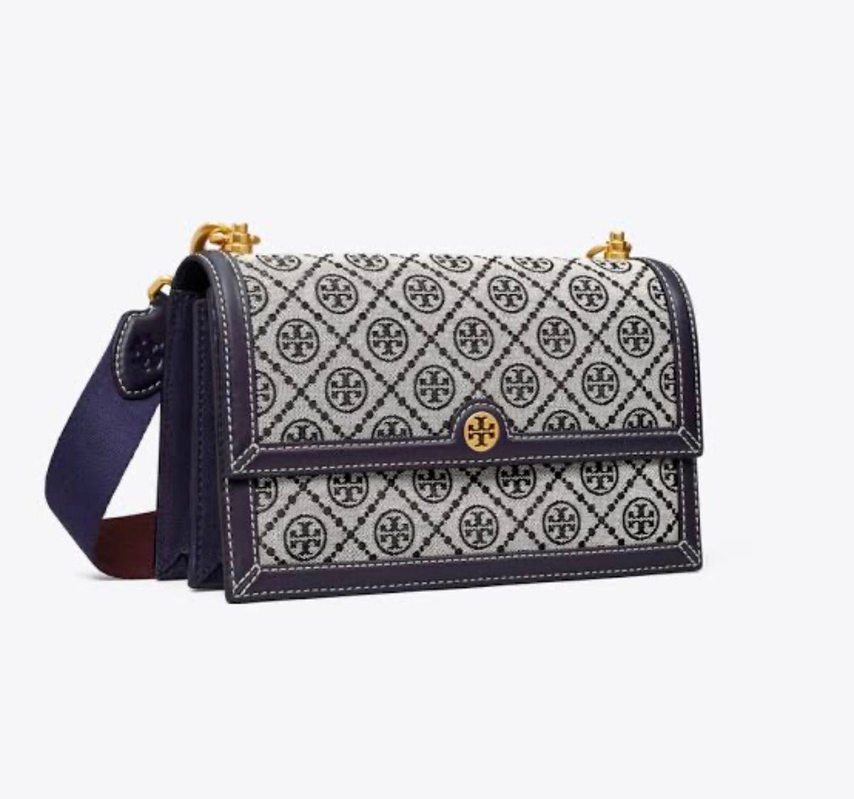 Tory Burch Jacquard T Monogram Bag with Brand Box