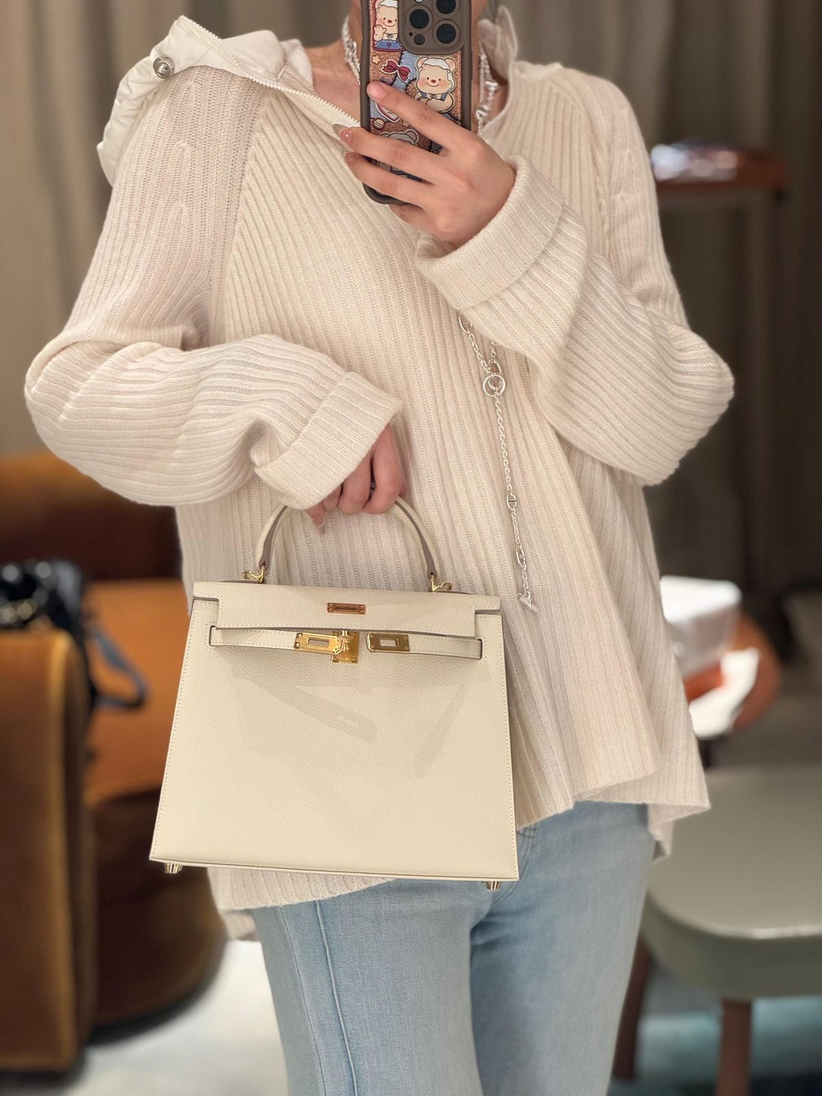 Hermes kelly 25 cm with Brand Box- Premium