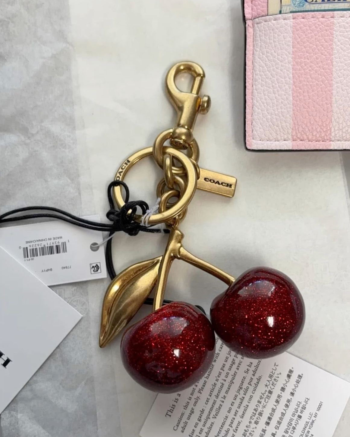 Coach Cherry Charm/ Keychain