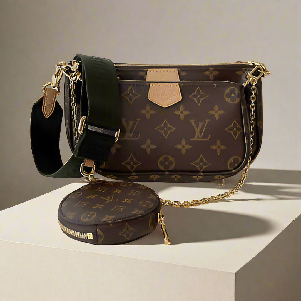 LOUIS VIUTTON Crossbody Bag with Brand Box- Black Strap